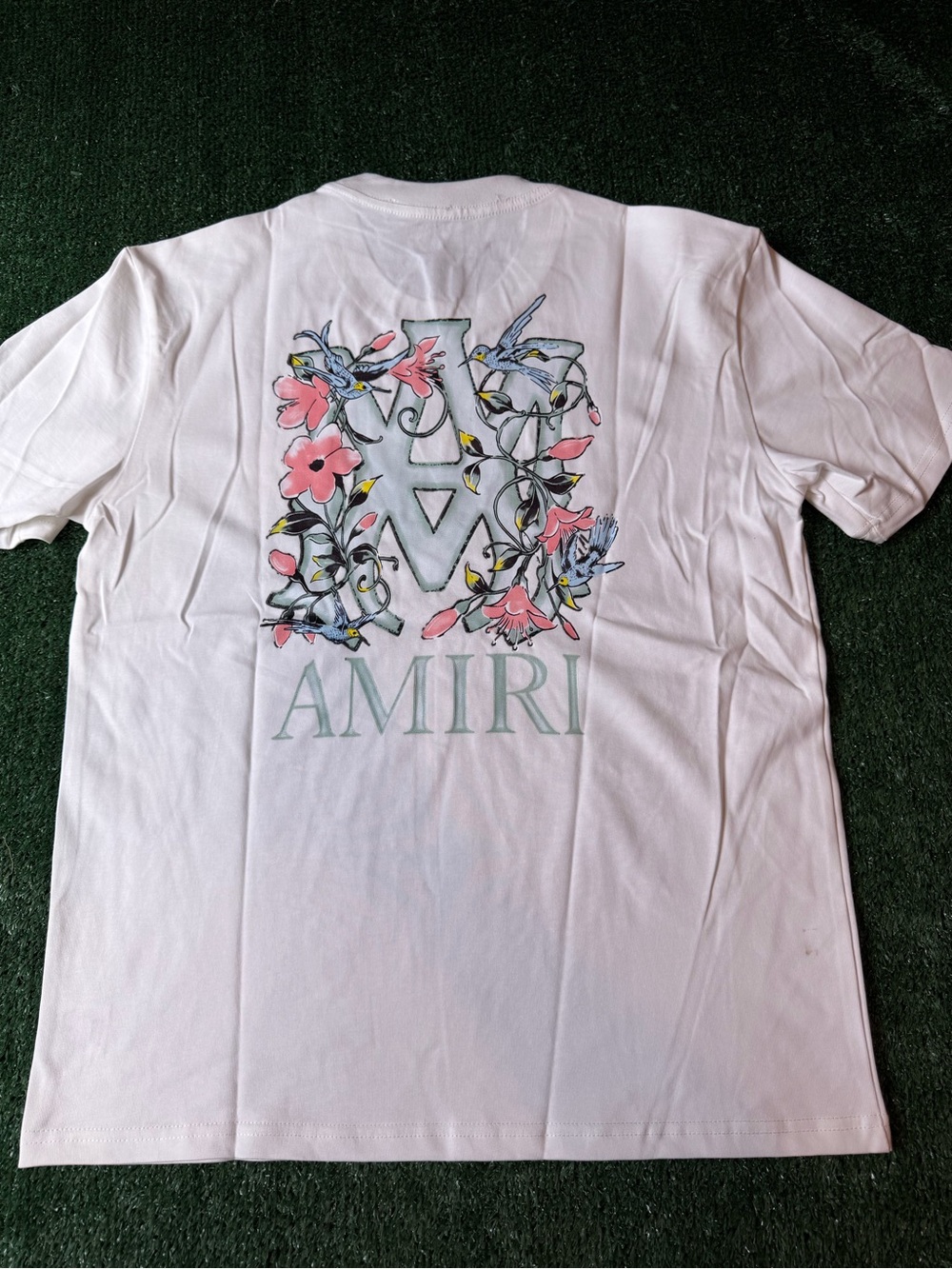 White Tee with Floral Logo - Picture 4 of 11
